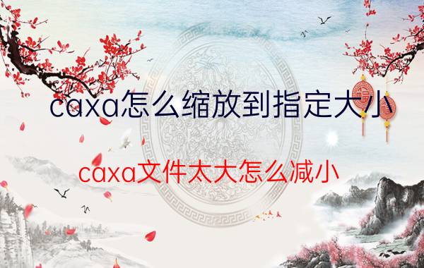 caxa怎么缩放到指定大小 caxa文件太大怎么减小？